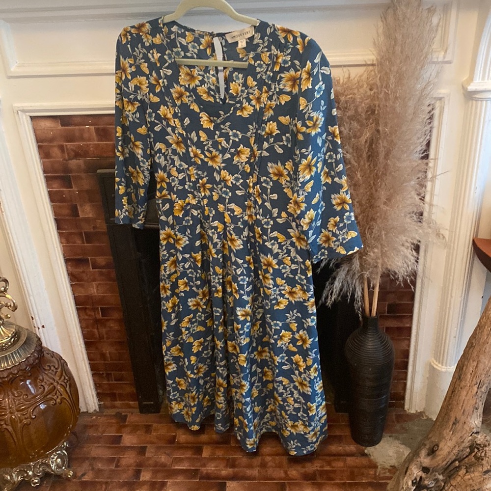 Amour Vert silk midi dress